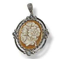Pendant Mandile 1922 Woman Cammei  in Silver Conchiglia 2CPPC120444